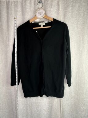 Cherokee Black Button-Up Cardigan Sweater XL